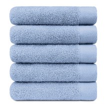 쉬라즈 호텔수건 40수 150g, 5장, 스카이블루