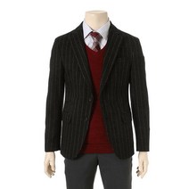 이지오 이지오 차콜 스트라이프 싱글 캐쥬얼 자켓 E36JC309-11 (P000229365)