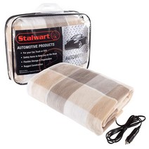 Stalwart 차량용 12볼트 전기 담요 네이비 블루 485070, Gray