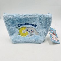 귀여운 산리오 PVC 헬로 키티 시나모롤 플러시 자수 화장품 가방 카와이 만화 쿠로미 동전 지갑 지퍼 보관 가방 선물, A