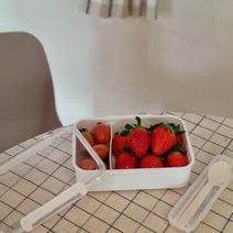 리빙오보제 런치박스 1000ml 도시락통, 1개, 화이트