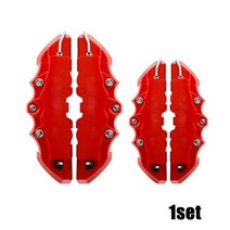 브레이크 튜닝 자동차 4pcs 자동차 3D 레드 디스크 브레이크 캘리퍼스 커버 전면 및 키트 액세서리 유니버, 한개옵션0