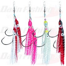 달인피싱 대구채비 대구바늘 꼴뚜기, 달인피싱 왕대구 더블채비, 5-D41 레드화이트(1개입)