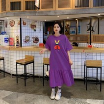 ZENCY 젠시 래빗 캐릭터 라운드넥 롱원피스