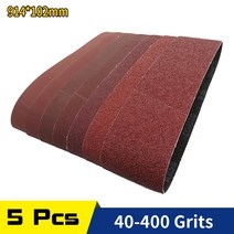 벨트샌딩기 샌딩기 그라인더용 사포 연마 밴드 목재 금속 플라스틱 연마용 샌딩 벨트 914x102mm 40400 그릿 5 개, 2.40