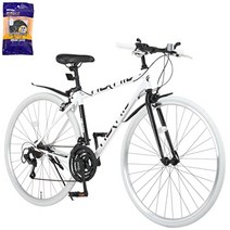로드마스터 가벼운 입문용 하이브리드자건거 자건거 nextyle nx-7021 63329 700c 21단 장치 프론트 및 리어 펜더 흰색 타이어 튜브 세트