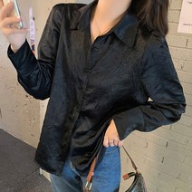 유니크한 크랙무늬 겨울가을 여성 긴팔 셔츠 남방