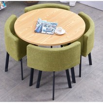 4인용 식탁 다이닝 티 테이블 카페 홈바 라운지 투톤 컬러 식탁 의자 세트, 옵션73