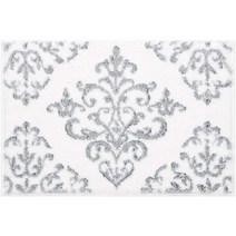 일본직발송 4. 다이도(Daido) 대동(Daido) 현관매트 화이트실버 약 40X60cm B0843YFWHW, One Size_One Color, One Color