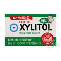 롯데 자일리톨판23g 롯데껌 군인간식 사무실간식, 1개, 23g