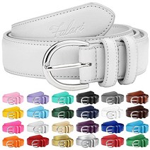 107698 Falari 여성용 가죽 벨트 패션 드레스 싱글 프롱 버클 602831 색상, XS 26-28 (허리 24-26 핏)