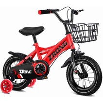 FUFU 12-18 인치 어린이 자전거 라이트 웨이트 어린이 자전거 훈련 휠 2-13 세 어린이용 선물, 03 레드_01 12in