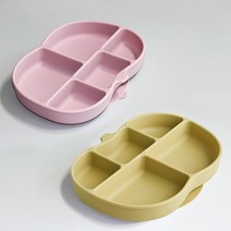 [마미스테이블] 식품용실리콘 호박 흡착식판(본체만) 유아 돌 아기 그릇 식기 이유식 용기, 호박식판 오트밀(본체만)