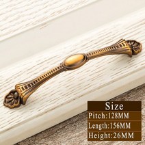 엔틱 앤틱 가구 손잡이 소품 노란색 청동 문 손잡이 고귀한 골동품 서랍은 빈티지 주방, i