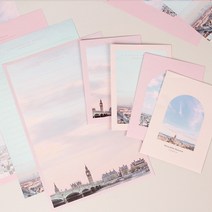 나의 여행 편지지 편지봉투 세트 풍경편지지, 단품, 단품