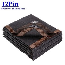 3 6 12 핀 black hdpe anti uv sun shade net 전망대 보호소 야외 pergola 캐노피 태양 덮개 농업 온실 양산 그물, 12핀 네트, 2mx6m