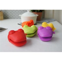 열탕 소독 무독성 실리콘 주방 장갑 2P 예쁜주방소품, 옐로우