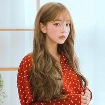 가발매니아 큐리펌 66cm 리얼라인피스(제디원사) 하이커버피스 풀커버 오픈 반가발 여자부분, 바닐라카키