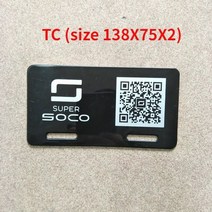 엠블럼 슈퍼 소코 스쿠터에 적합 액세서리 TS TC CU 테일 플레이트 전용 후면 라이센스, 01 TC Size 138X75X2