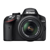 Nikon 디지털 SLR 카메라 D3200 렌즈 키트 AF-S DX NIKKOR 18-55mm f3.5-5.6G VR 부속 블랙 D3200LKBK