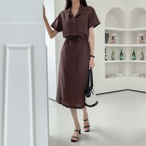 벨르 BELLE BELLE 여성 여름 카라 허리 스트링 롱 원피스 데일리룩 (8794950)