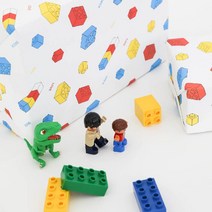 [오지히] LOVE U BRICK_브릭포장지 /어린이포장지 / 레고포장지 (1SET/2장)