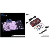 [해외] BYKSKI NEV1080TIFTW3X FULL COVERAGE VGA EVGA GTX1080TI FTW3 게임용 그래픽 카드 수냉 용 GPU 워터 블럭, Controller(12V AURA)