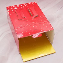 크리스마스케이크상자2호+금색하판10개 세트케익상자, 크리스마스쉬폰케익박스2호+금색하판 10개