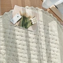 [바보사랑] 엘린 엠보싱 순면 원형 러그 120R - 2color