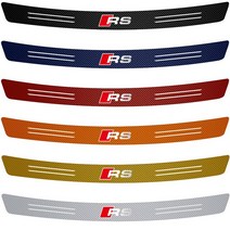 아우디 카본 호환 탄소 섬유 자동차 트렁크 후면 범퍼 보호 스티커 S 라인 RS 콰트로 A5 C6 C5 A1 A7 Q2 Q3 TT B5 B6 A3 8P 8V 8L RS3 R, 25.rs  90x7cmblack