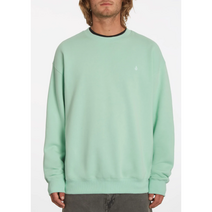볼컴volcom SINGLE STONE SWEATSHIRT - LICHEN GREEN
