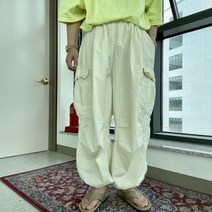 봄 여름 아메카지 플리츠 핀턱 스트링 벌룬 카고팬츠 3color / 빅사이즈