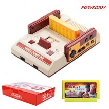 플스디지털에디션 미니 tv 게임 콘솔 8 비트 레트로 비디오 게임 콘솔 + fc nes 핸드 헬드 게임 플레이어 용 듀얼 컨트롤러가있는 1 게임 카드의 500, 2, 유럽 ​​연합