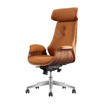 중역의자 회장 의자 사무실 사무용 사장실 중역용, 고정 팔걸이, 블랙 큰 클래스 + 소가죽