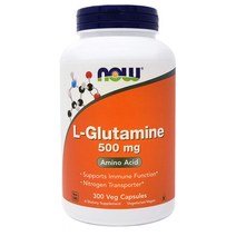 2개 Now Foods L-Glutamine 500mg 글루타민 300캡슐