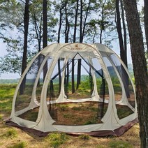 돔형 텐트 헥사 팝업 그늘막 6인용 8인용 거실형 대형, (6코너메쉬텐트)오프화이트(6인이하적용가능)