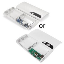 파워뱅크 자작배터리 캠핑용배터리 5개 18650 배터리 저장 상자 USB 유형 빠른 충전 보조베터리 DIY 케이스, 01 White