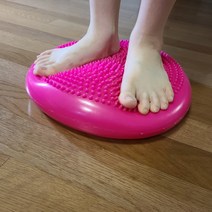 인터리더 밸런스볼 반짐볼 하프 강아지 짐볼 필라테스 운동 밸런스 쿠션, 핑크~~공기주입시 펑크조심!