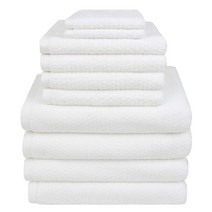 Everplush 다이아몬드 자카드 목욕 타월 세트 10피스 그레이