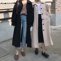 [시크블랙]소울링 밍크 스트랩 롱트렌치코트