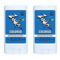 Zinka Sunscreen Stick 진카 서핑 SPF 50 자외선차단 내수성 썬스크린 페이스 선스틱 0.49oz(14g) 2팩, Blue