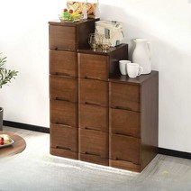 5단 수납장 원목 캐비닛 서랍장 보관함 양말 속옷, 6단 60CM 화이트(깊이 45CM)