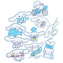 디즈니 산리오 호빵맨 스누피 캐릭터 빅사이즈 스티커 캐리어 노트북 방수 데코스티커, 1장, 시나모롤2