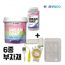 제비스코 드림코트 페인트세트 친환경 벽지페인트 셀프페인트 DIY 수성페인트, 01.에그쉘광 크리스탈 그레이 0.5L+부자재세트