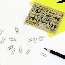 투투 50 개가방 미니 하트 골드 로즈 컬러 클립 북마크 바인더 오피스 액세서리 종이 패치 워크 H0481, sliver