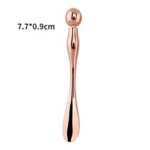 죽비 안마봉 미니 스틸 볼/세라믹 아이 크림 마사지 스틱 롤 볼 스푼 주름과 다크 서클 제거, 05 7.7cm Rose Gold
