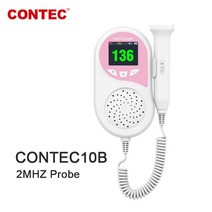 태아심음측정기 CONTEC10B 태아 도플러 아기 심장 박동 모니터 2MHZ 임신 초음파, 1.Fetal Doppler
