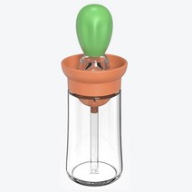 Wonderlife 주방 실리콘 오일 브러시 유리 병 휴대용 바베큐 그릴 요리 과자 스테이크 야외 도구, 02 green