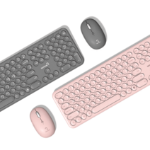 펜타그래프 슬림 저소음 무선 키보드 마우스 세트 콤보 RMK-5600, 핑크