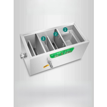 오일스키머 기름분리기 유수 폐수 분리 절삭유 정제, 업그레이드 50 x 30 x30cm 4중 여과